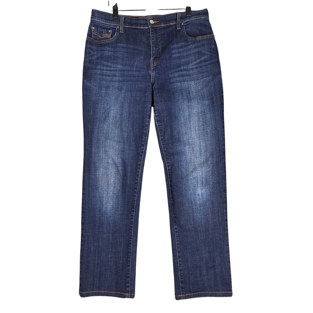 LEVI’S 505 STRAIGHT LEG JEANS – WOMEN’S – DARK WASH – SIZE 14 L/C – 30” INSEAM